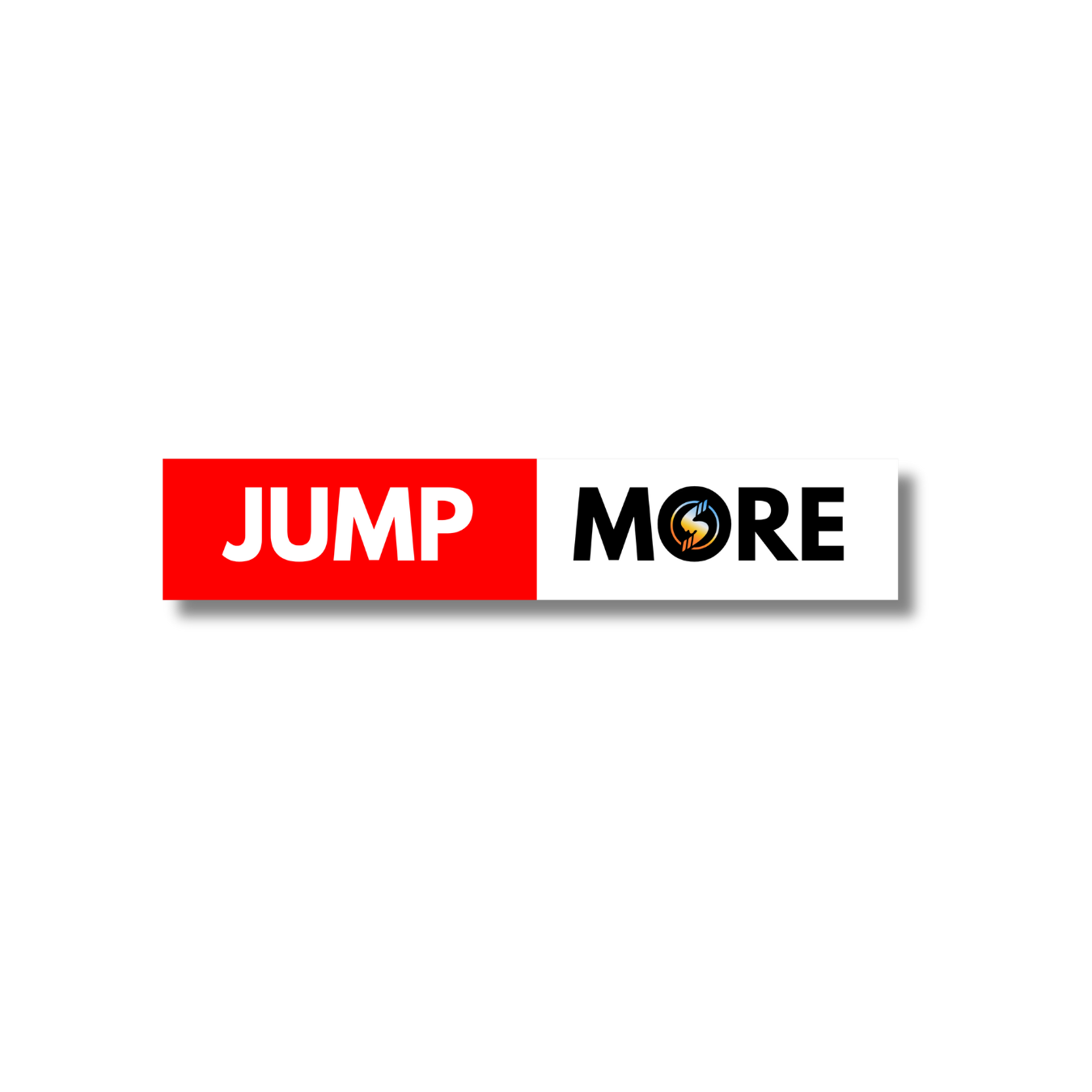 Jump More Boxed Logo Premium Sticker