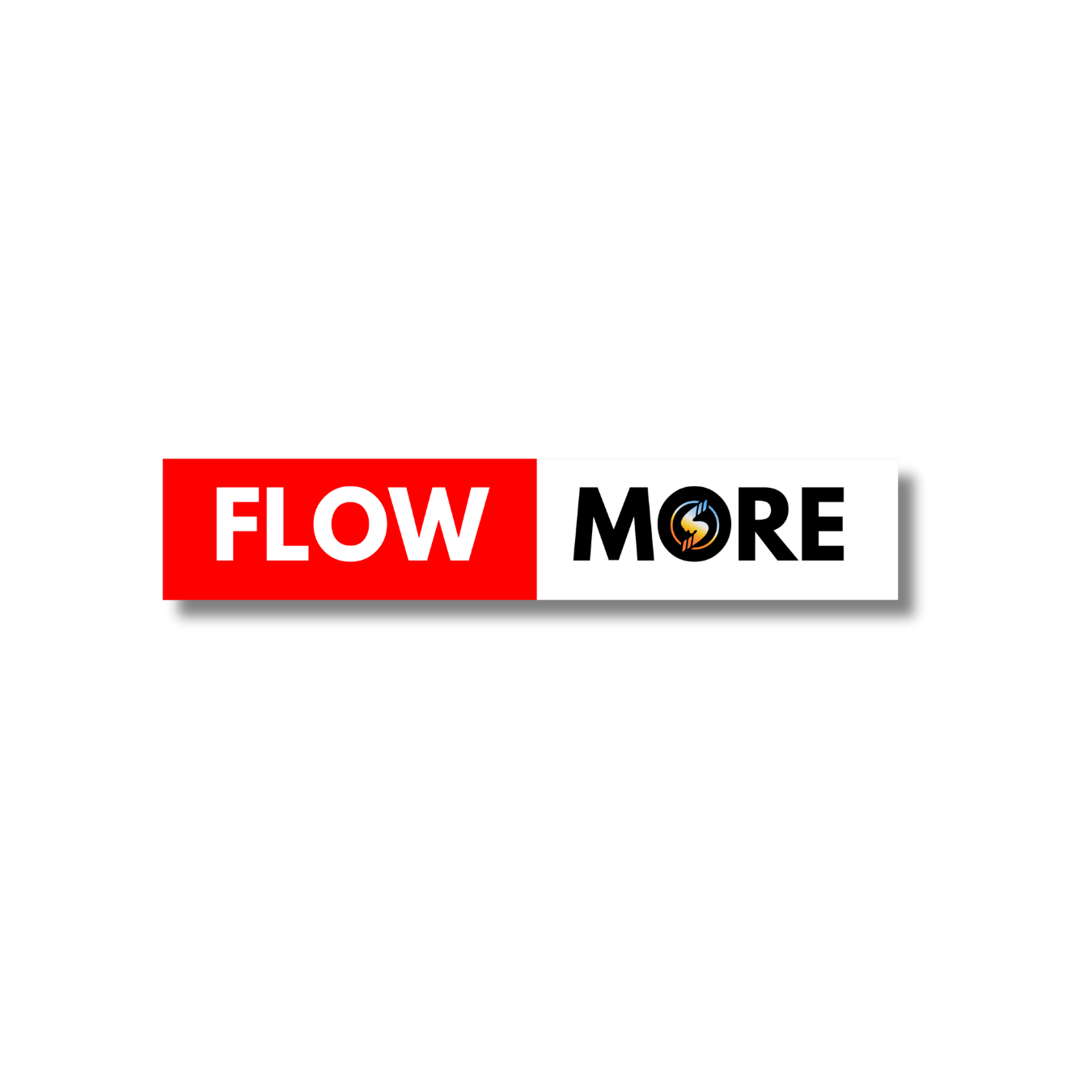 Flow More Boxed Logo Premium Sticker